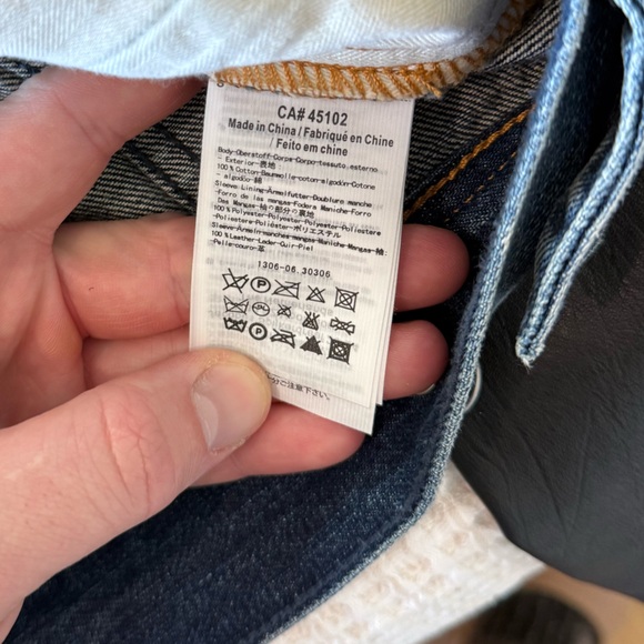 Scotch & Soda Leather Sleeve Jacket in Denim - Picture 9 of 14